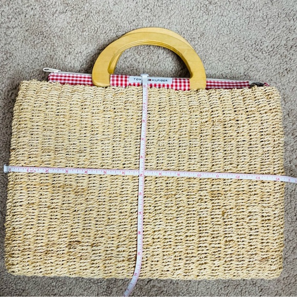 Straw Tommy Hilfiger gingham purse - Picture 6 of 8